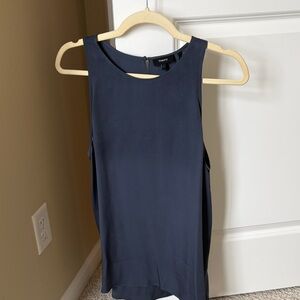 Theory Midnight Blue Sleeveless Blouse
